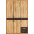 DREHTÜRENSCHRANK 141/215/65 cm 3-türig  - Chromfarben/Erlefarben, Natur, Holz/Metall (141/215/65cm) - Linea Natura