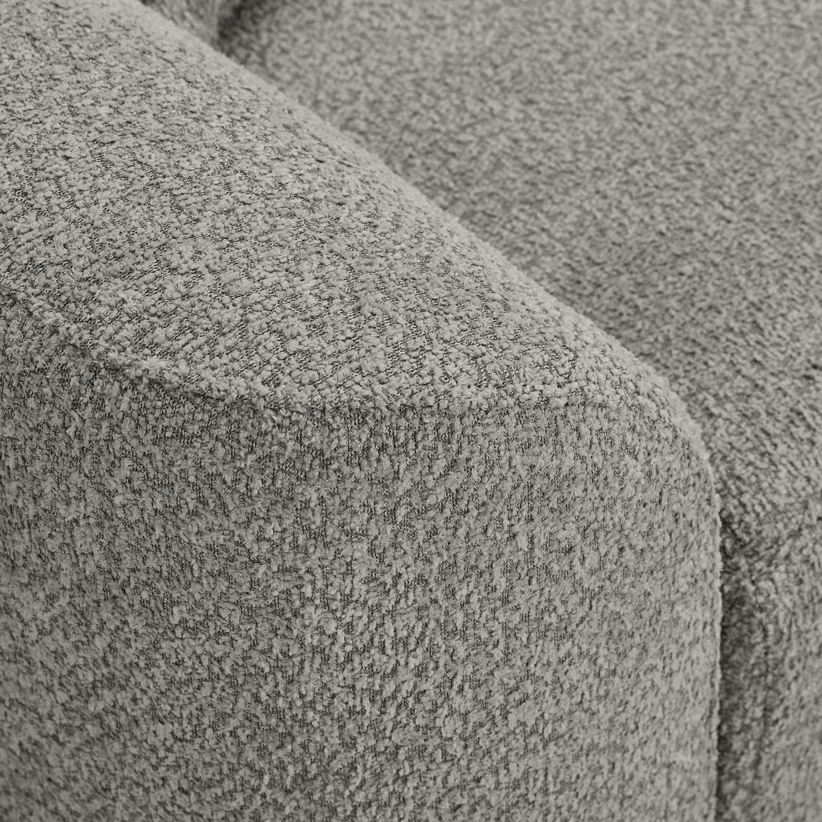 3-SITZER-SOFA Chenille Grau  - Schwarz/Grau, KONVENTIONELL, Textil/Metall (228/84/99cm) - Carryhome