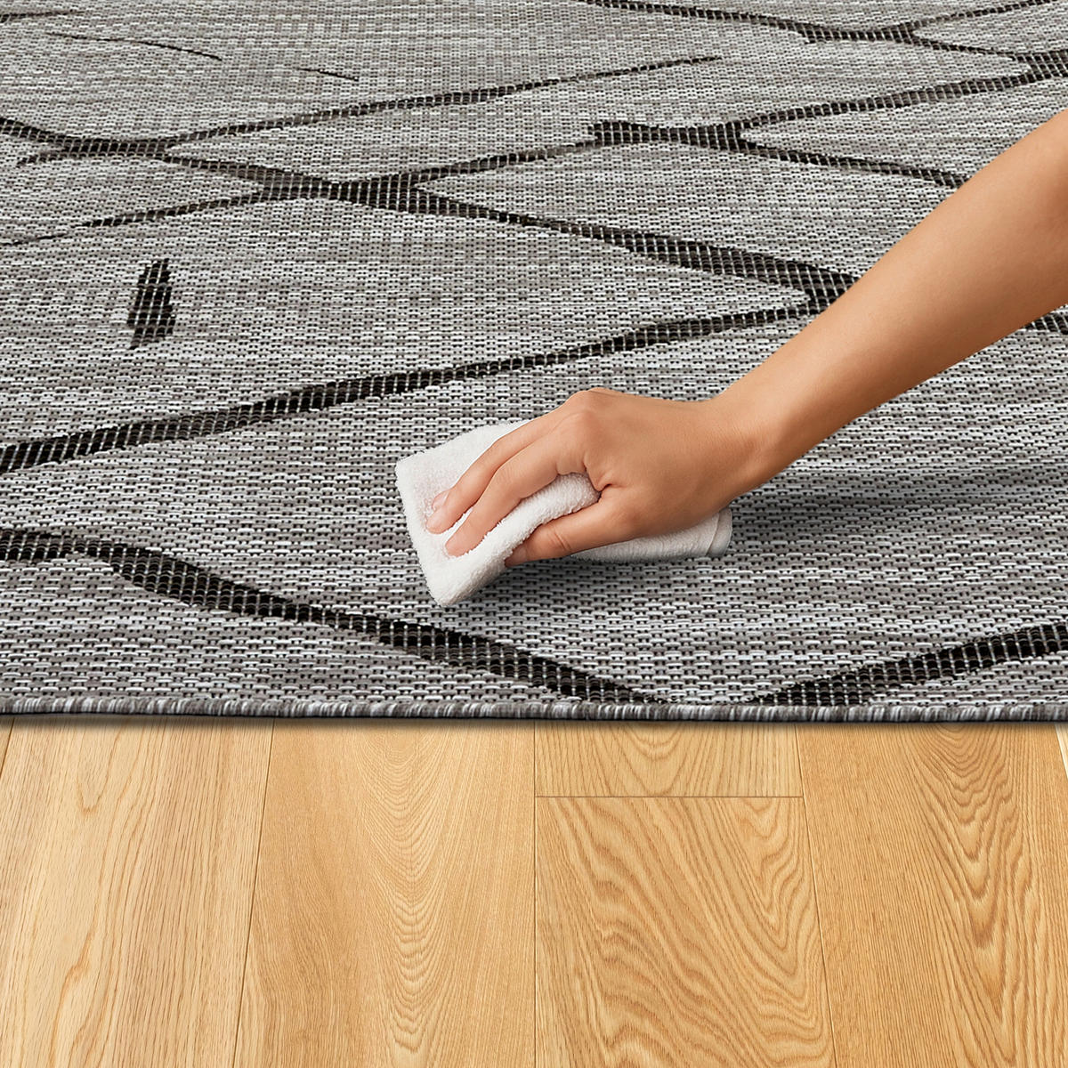 WEBTEPPICH 120/170 cm Sydney Grau rechteckig  - Grau, Basics, Kunststoff (120/170cm) - Novel