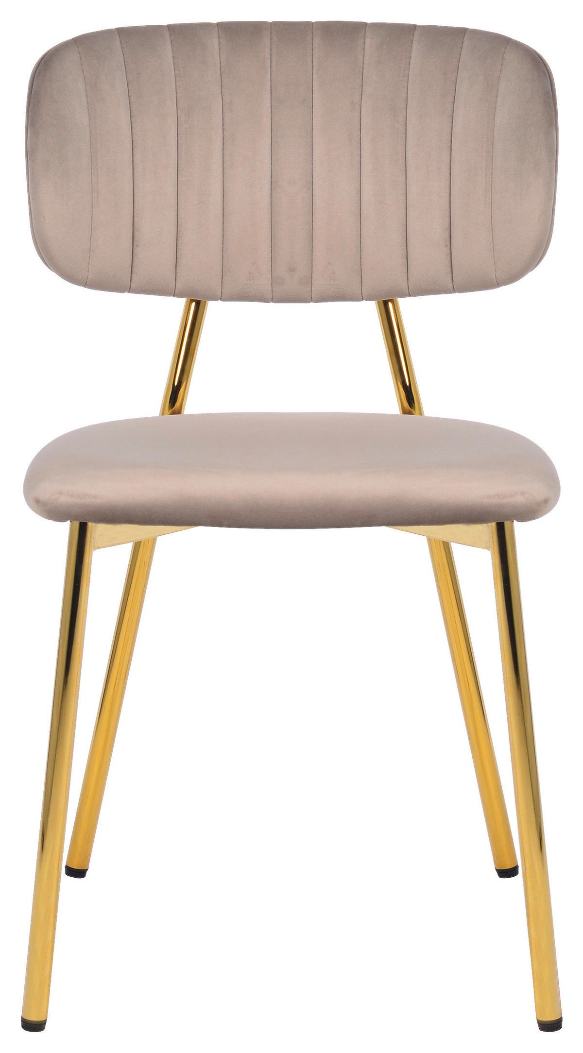 STOLSET 2 styck järn  - taupe/guldfärgad, Design, metall/plast (47/80/51cm) - Kayoom