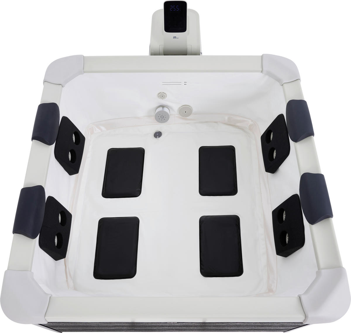 WHIRLPOOL MSPA OSLO 160/160/65 cm  - Grau, Trend, Kunststoff (160/160/65cm)