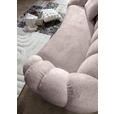 BIGSOFA in Chenille Rosa  - Schwarz/Rosa, KONVENTIONELL, Kunststoff/Textil (248/78/112cm) - Carryhome