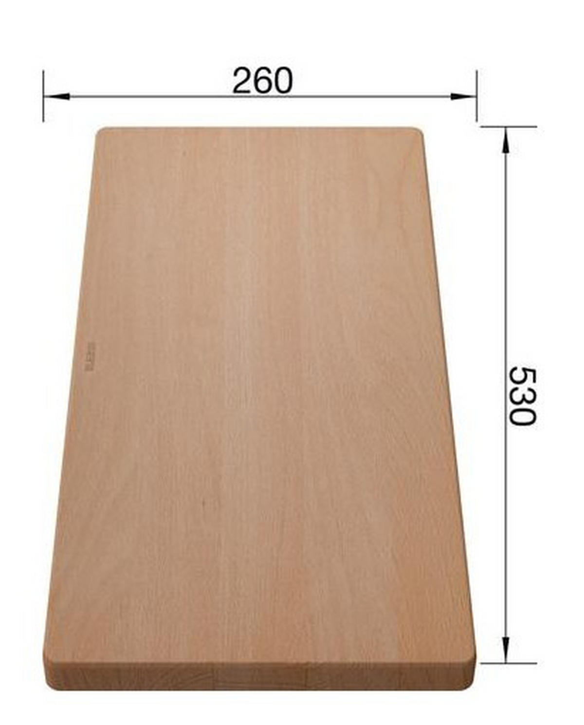 SCHNEIDEBRETT Holz Buche  - Buchefarben, Basics, Holz (53/2,8/26cm) - Blanco