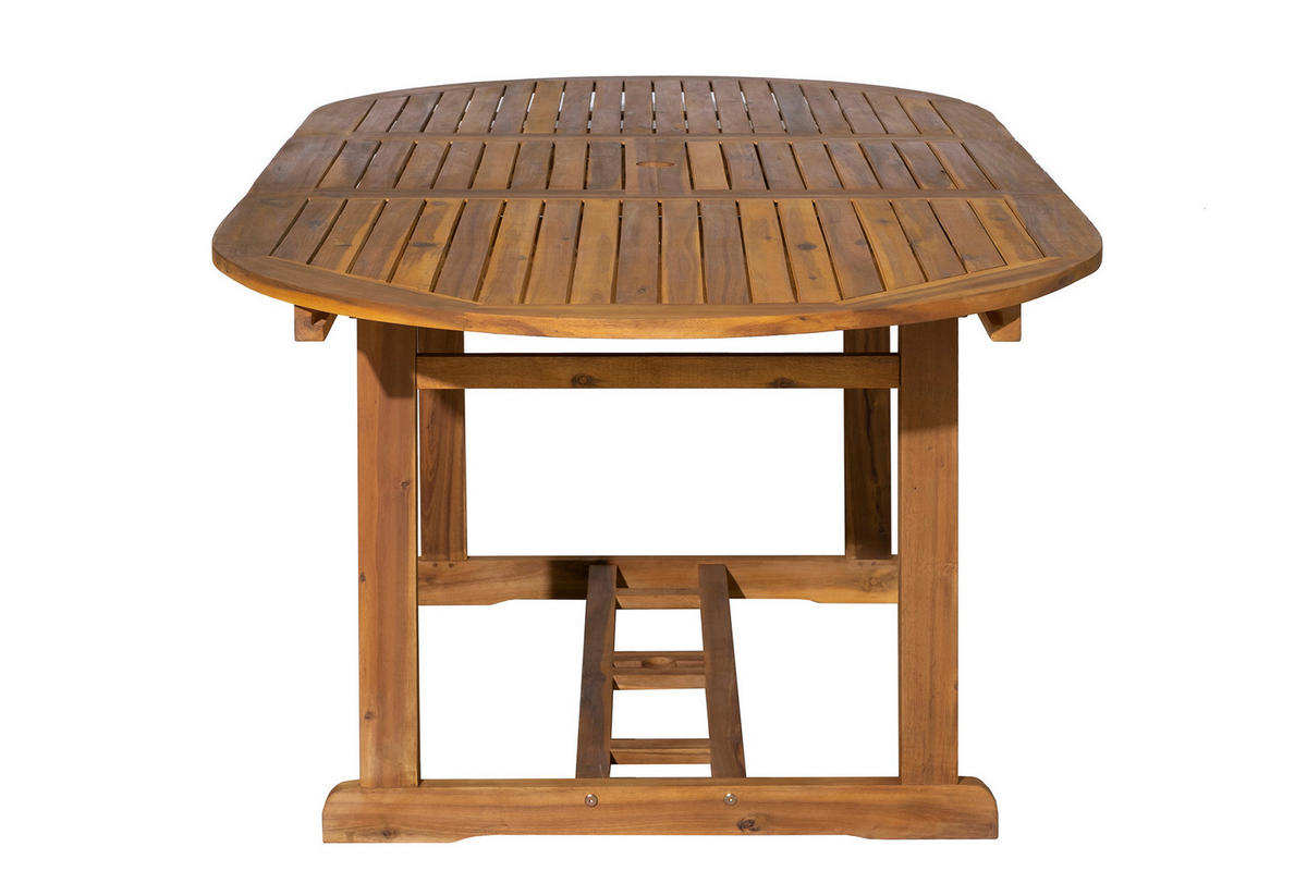 GARTENTISCH 150-200/100/75 cm Holz oval  - Naturfarben, Natur, Holz (150-200/100/75cm) - Livetastic