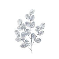 Ramură Decorativă - albastru deschis/argintiu, Basics, plastic (15,00/0,50/72,00cm)
