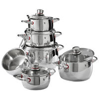 KOCHTOPFSET Quality One 6-teilig  - Silberfarben, Basics, Glas/Metall (53,2/31/28,5cm) - WMF