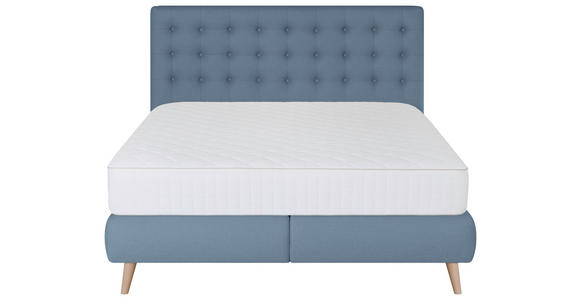 BOXSPRINGBETT 140/200 cm  in Blau  - Blau, Design, Holz/Textil (140/200cm) - Carryhome