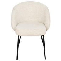 ARMLEHNSTUHL  in Eisen Leinenoptik  - Beige/Schwarz, Basics, Holz/Textil (60/81/62cm) - Livetastic