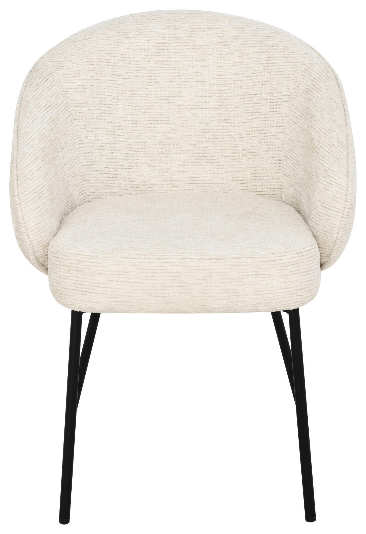 ARMLEHNSTUHL  in Eisen Leinenoptik  - Beige/Schwarz, Basics, Holz/Textil (60/81/62cm) - Livetastic