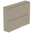 SCHUHKIPPER - Taupe, Design, Glas/Holzwerkstoff (110/82/22cm) - Moderano