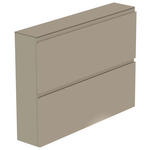 SCHUHKIPPER - Taupe, Design, Glas/Holzwerkstoff (110/82/22cm) - Moderano