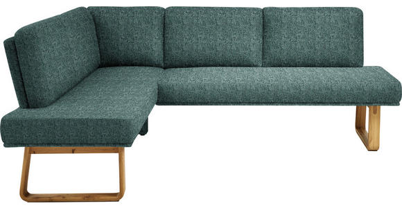 ECKBANK 174/280 cm  in Grün, Eichefarben  - Eichefarben/Grün, Design, Holz/Textil (174/280cm) - Dieter Knoll