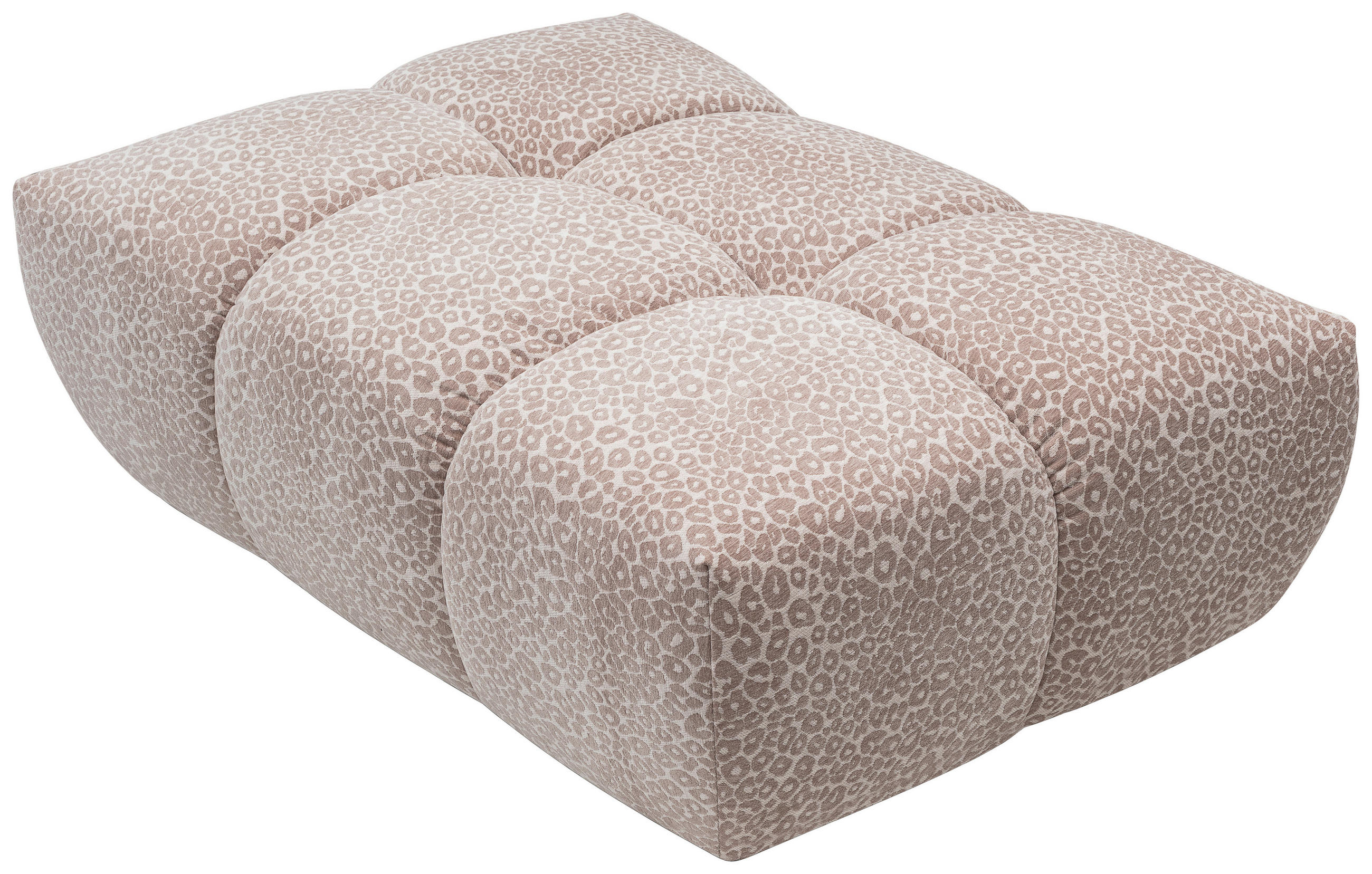 HOCKER Chenille Beige  - Beige/Schwarz, Design, Kunststoff/Textil (111/40/80cm) - Lomoco