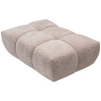 HOCKER Chenille Beige  - Beige/Schwarz, Design, Kunststoff/Textil (111/40/80cm) - Lomoco