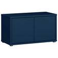 GARDEROBENBANK - Dunkelblau/Grau, MODERN, Kunststoff (74,5/41,5/34,9cm) - Carryhome