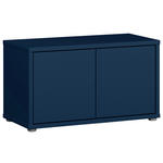 GARDEROBENBANK - Dunkelblau/Grau, MODERN, Kunststoff (74,5/41,5/34,9cm) - Carryhome