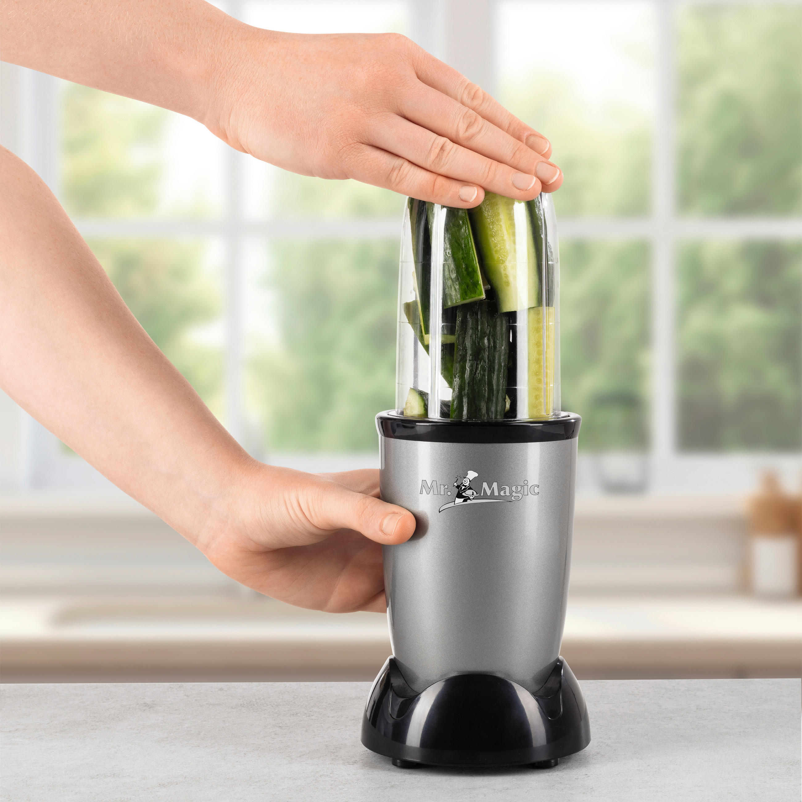 Shake-Mixer GOURMETmaxx  - Silberfarben/Schwarz, Basics, Kunststoff/Metall (11,5/32,0/11,5cm)