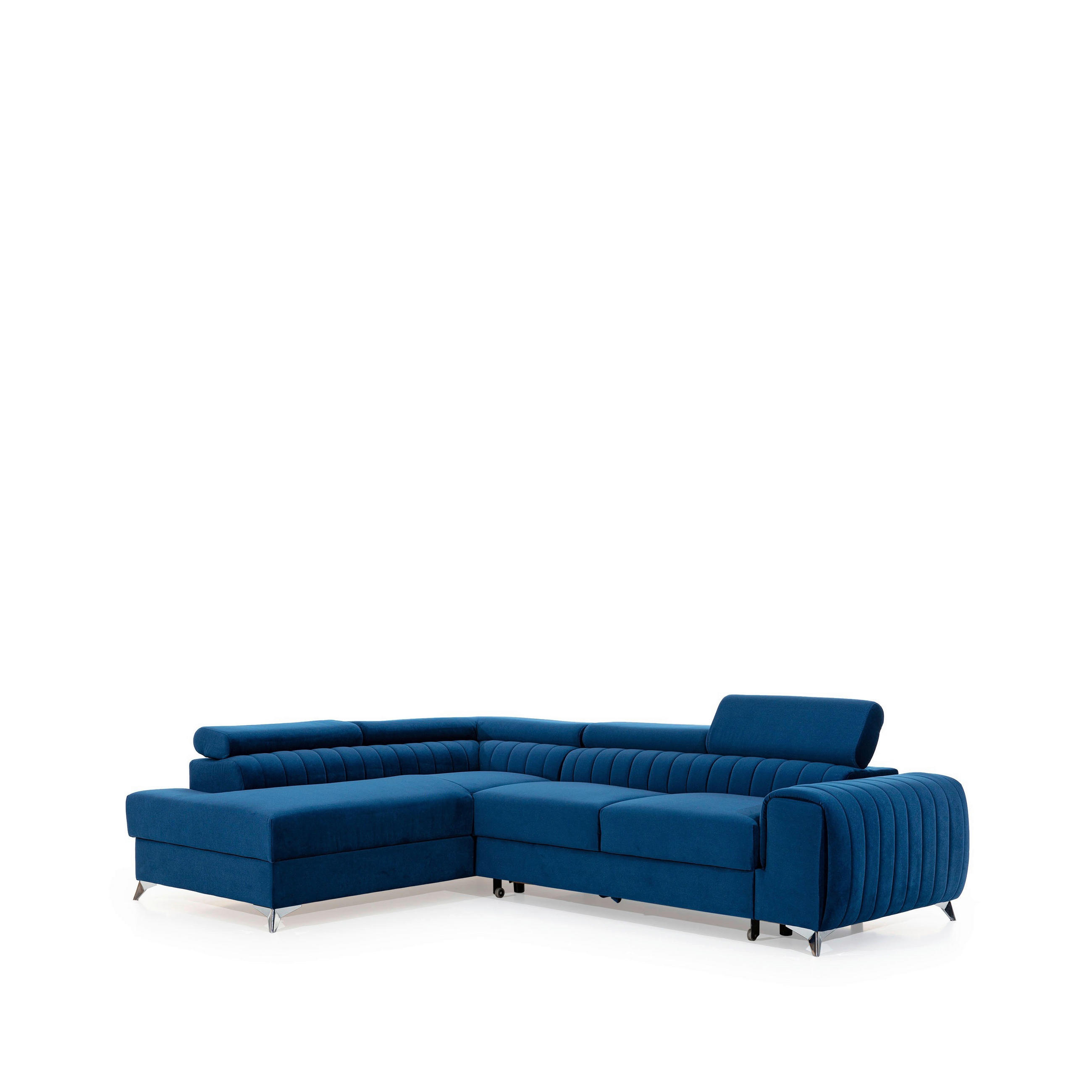 Thumbnail - Mid.you Ecksofa, Blau, Textil, 3-Sitzer, 278x205 cm, Made in EU, Wohnzimmer, Sofas & Couches, Wohnlandschaften