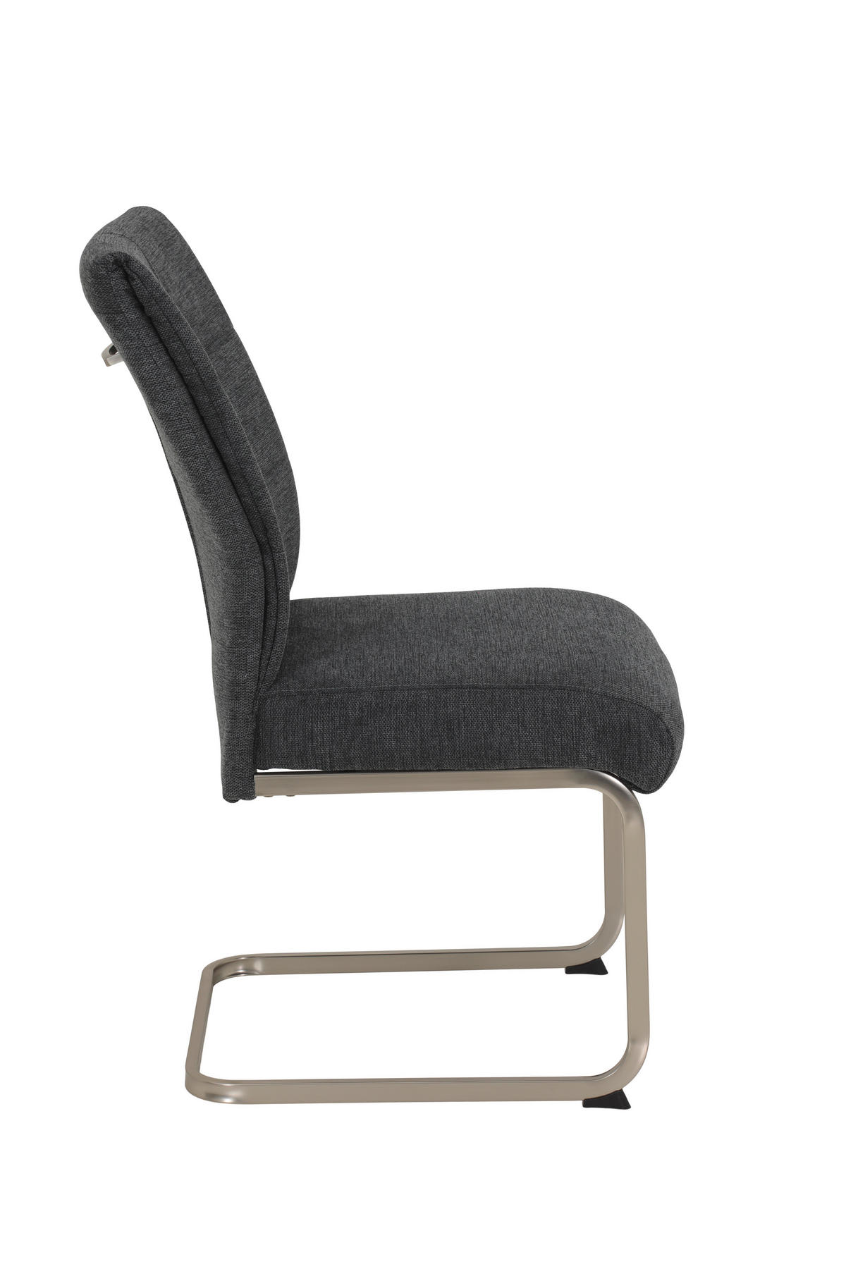 SCHWINGSTUHL-SET 2 Stück  in Stahl Flachgewebe  - Edelstahlfarben/Anthrazit, MODERN, Textil/Metall (50/99/66cm) - MID.YOU