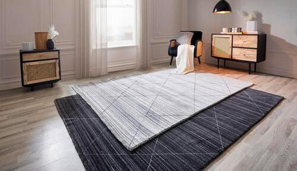 ORIJENTALNI TEPIH 160/230 cm   crna, srebrne boje   - srebrne boje/crna, Trend, tekstil (160/230cm) - Cazaris