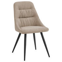 STOL, kovina, tekstil rjavosiva  - rjavosiva/črna, Design, kovina/tekstil (48/85/56cm) - Carryhome