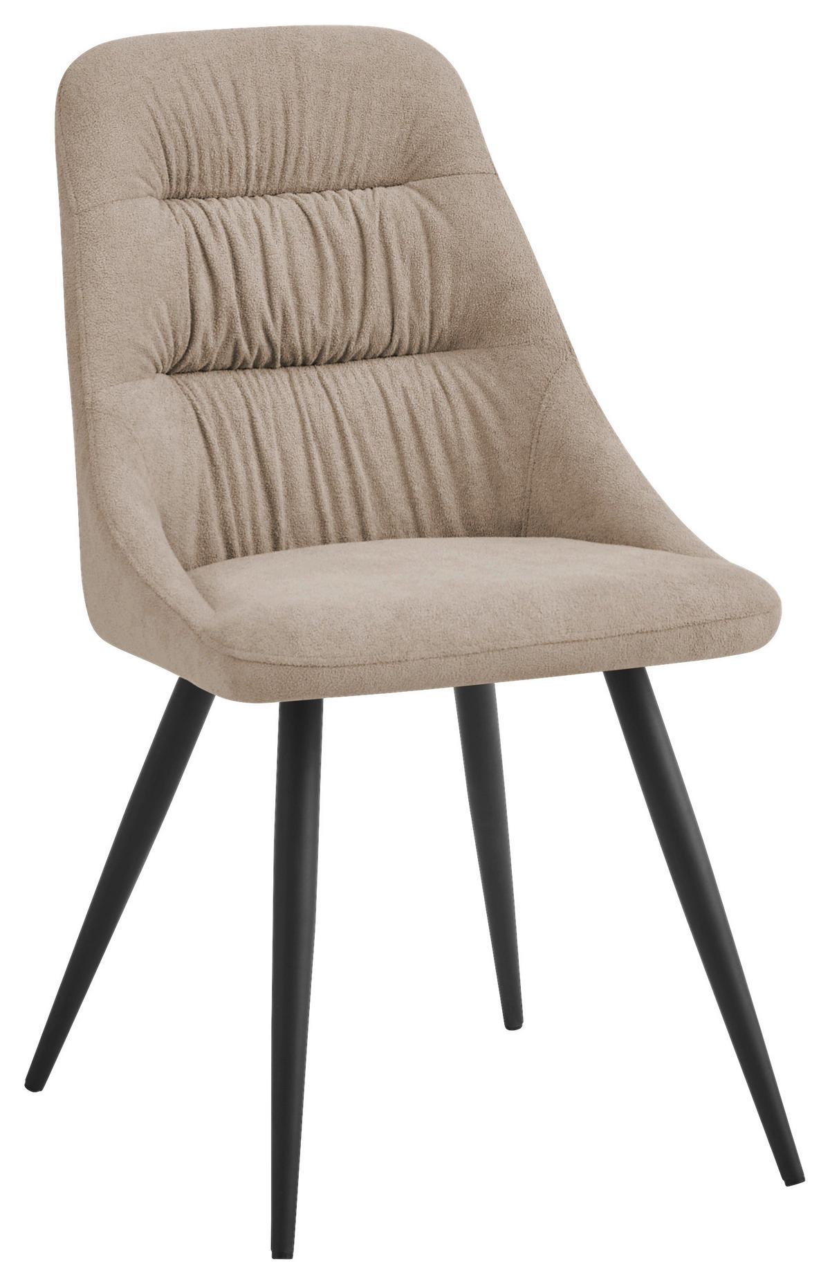 STOL, kovina, tekstil rjavosiva  - rjavosiva/črna, Design, kovina/tekstil (48/85/56cm) - Carryhome