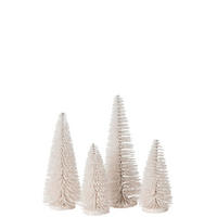 DEKOWEIHNACHTSBAUM Weiss  - Weiss, Basics, Holzwerkstoff/Kunststoff (10/10/15cm)