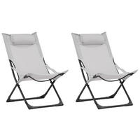 STRANDSESSEL 63/89/84 cm  - Schwarz/Grau, KONVENTIONELL, Textil/Metall (63/89/84cm) - Gardenson