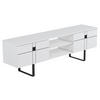 LOWBOARD Recife  in 160/50/35 cm  - Weiss/Schwarz, Design, Holzwerkstoff (160/50/35cm) - Livetastic