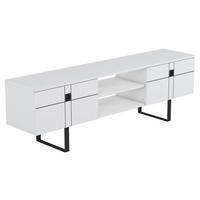 TV-BÄNK 160/50/35 cm  - vit/svart, Design, trämaterial (160/50/35cm) - Livetastic