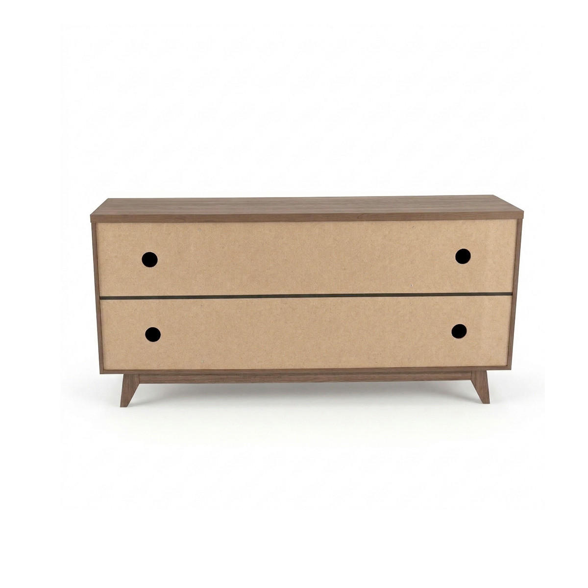 SIDEBOARD  160/77/39 cm 3 Schublade(n)  - Walnussfarben/Alufarben, KONVENTIONELL, Holzwerkstoff/Metall (160/77/39cm) - MID.YOU