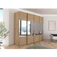 SCHWEBETÜRENSCHRANK 271/235/68 cm 4-türig Eiche Artisan  - Chromfarben/Eiche Artisan, Design, Holzwerkstoff/Metall (271/235/68cm) - Novel