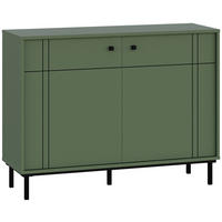 BYRÅ 108/81,8/37 cm  - grön/svart, Modern, metall/trämaterial (108/81,8/37cm) - Carryhome