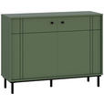 KOMMODE  in 108/81,8/37 cm  - Schwarz/Grün, MODERN, Holzwerkstoff/Kunststoff (108/81,8/37cm) - Carryhome