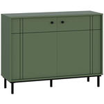 KOMMODE  in 108/81,8/37 cm  - Schwarz/Grün, MODERN, Holzwerkstoff/Kunststoff (108/81,8/37cm) - Carryhome