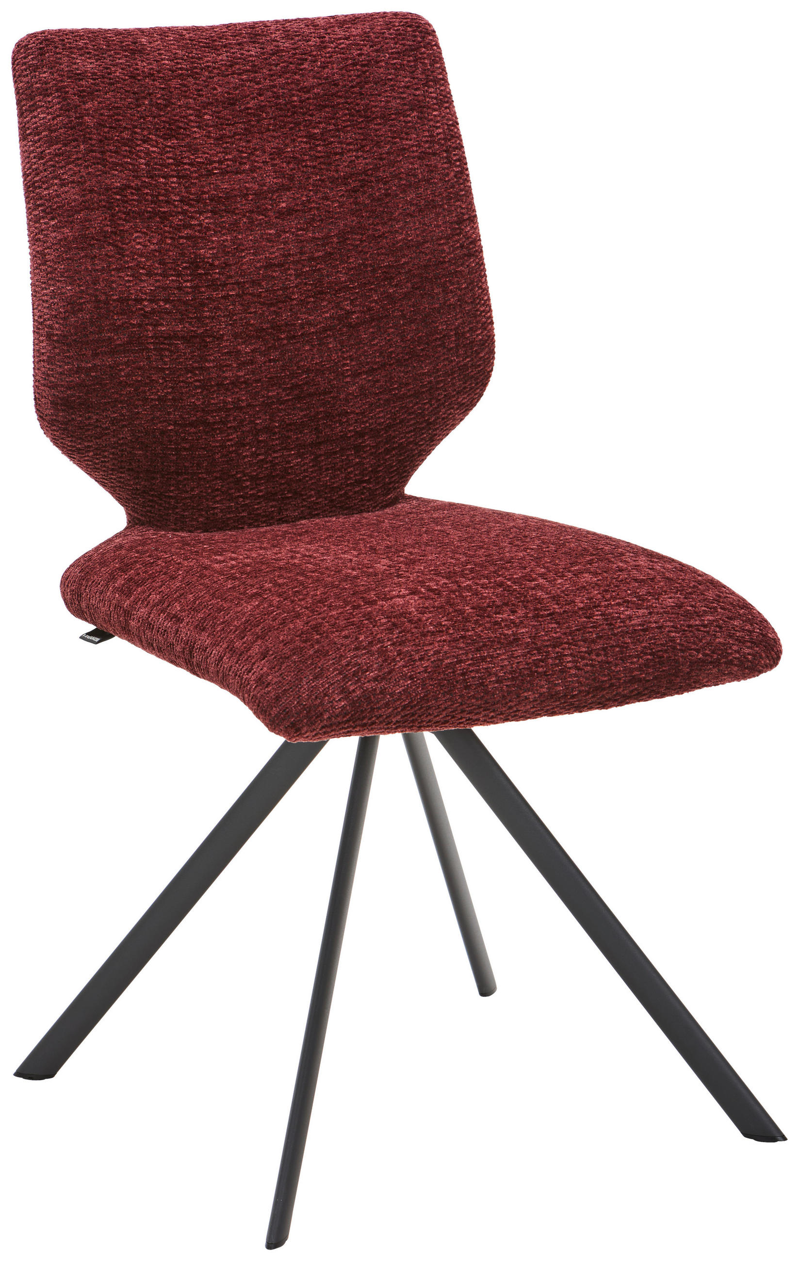STUHL  Lederauswahl, Stoffauswahl, Sitzfläche 360° drehbar, Gestellauswahl, automatische Rückholfunktion Struktur  Anthrazit, Bordeaux  - Bordeaux/Anthrazit, Design, Textil/Metall (50/92/64cm) - Venjakob