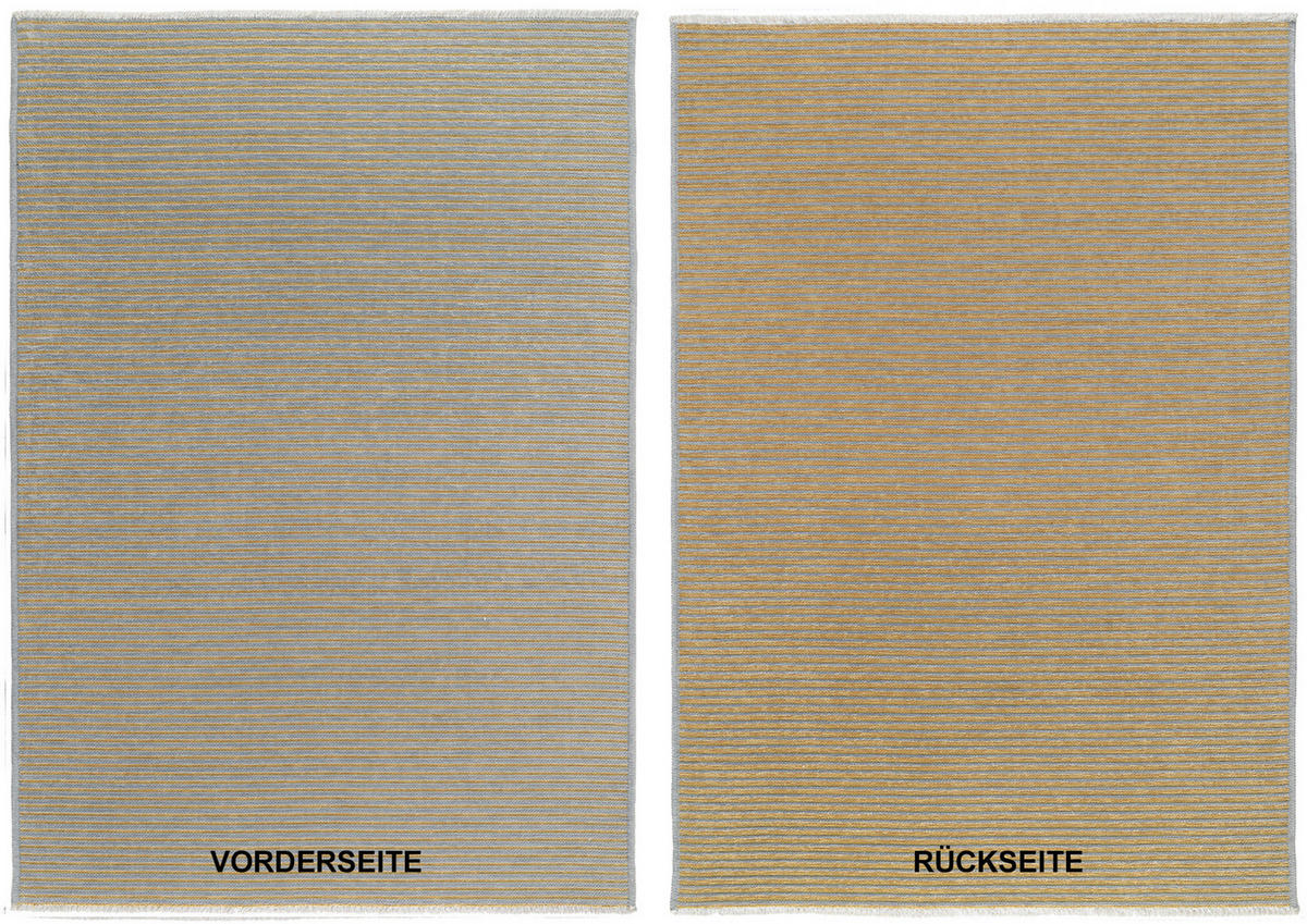 FLACHWEBETEPPICH 80/150 cm Grau, Goldfarben  - Goldfarben/Grau, Design, Textil (80/150cm) - Novel