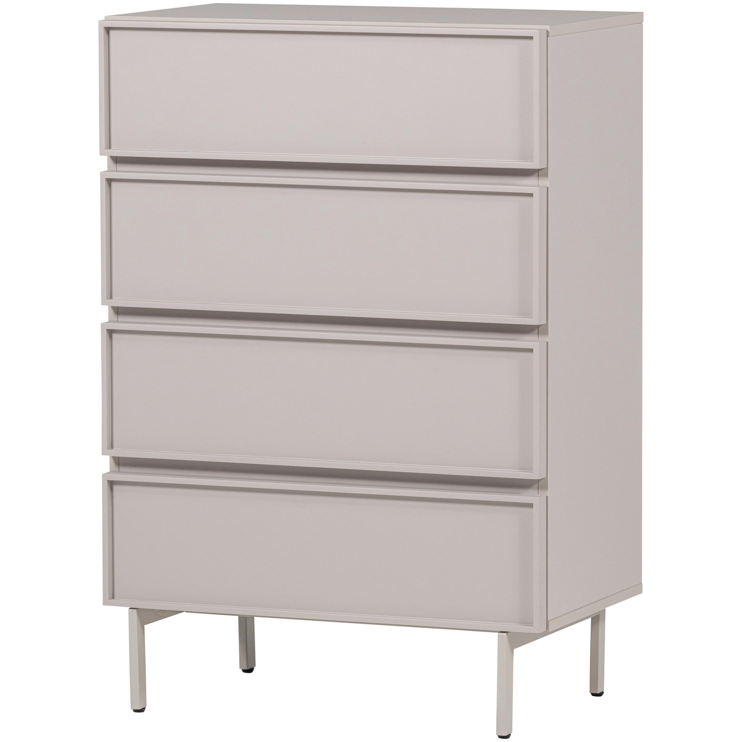 KOMMODE Tours, 70/102/42 cm, 4 Schublade(n)  - Sandfarben, Design, Holzwerkstoff/Metall (70/102/42cm) - Livetastic