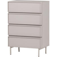 KOMMODE Tours, 70/102/42 cm, 4 Schublade(n)  - Sandfarben, Design, Holzwerkstoff/Metall (70/102/42cm) - Livetastic