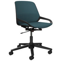 DREHSTUHL Schwarz, Blau  - Blau/Schwarz, Design, Kunststoff/Textil (70/68/40cm) - Aeris