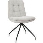 STUHL  in Cord Textil  - Hellgrau/Schwarz, Design, Textil/Metall (49/90/68cm) - Johann Jakob