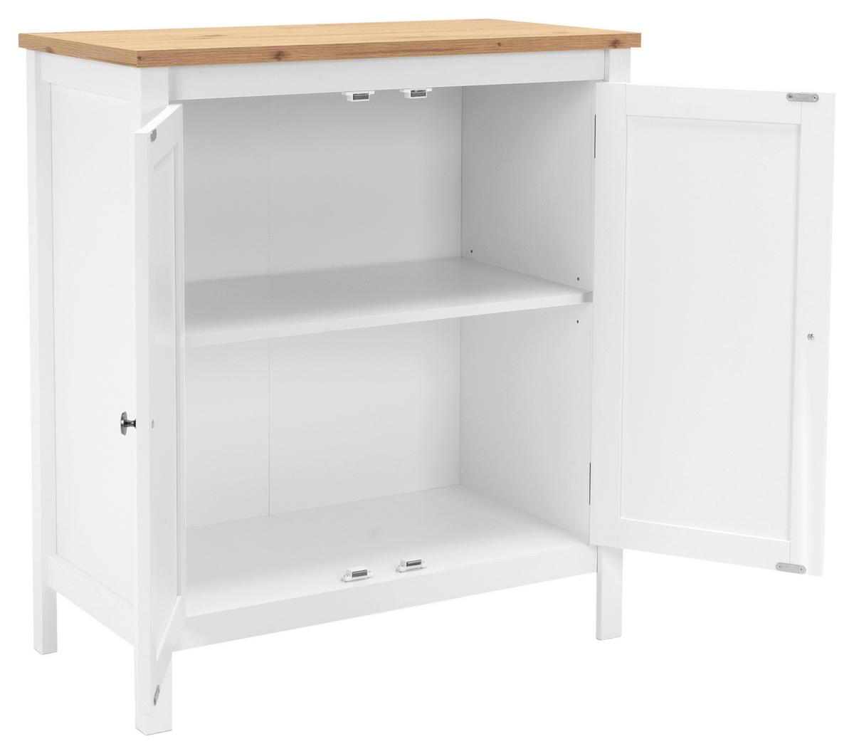 KOMMODE  in 80/90/40 cm  - Eichefarben, KONVENTIONELL, Holzwerkstoff/Metall (80/90/40cm) - MID.YOU