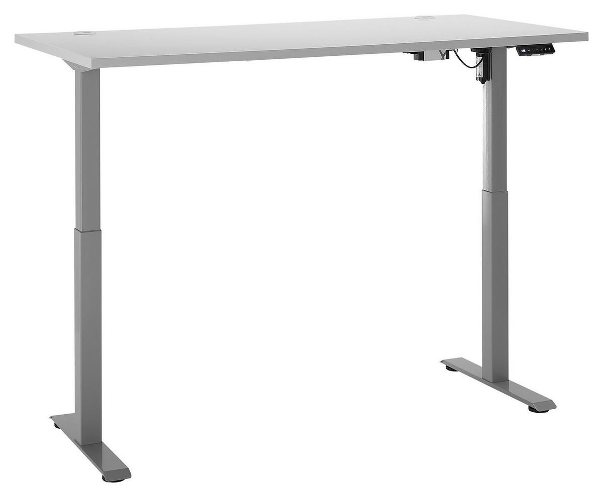 PISALNA MIZA kovina, leseni material svetlo siva  - srebrne barve/svetlo siva, Basics, kovina/leseni material (160/77/75-118cm) - Xora