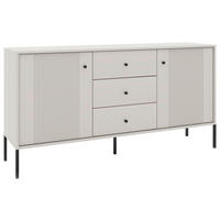 SIDEBOARD Iseo  in 154,5/79/39 cm  - Kaschmir/Schwarz, Design, Holzwerkstoff/Metall (154,5/79/39cm) - Xora