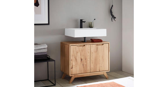 WASCHBECKENUNTERSCHRANK 70/60/40 cm  - Wildeiche, Basics, Holz (70/60/40cm) - Linea Natura