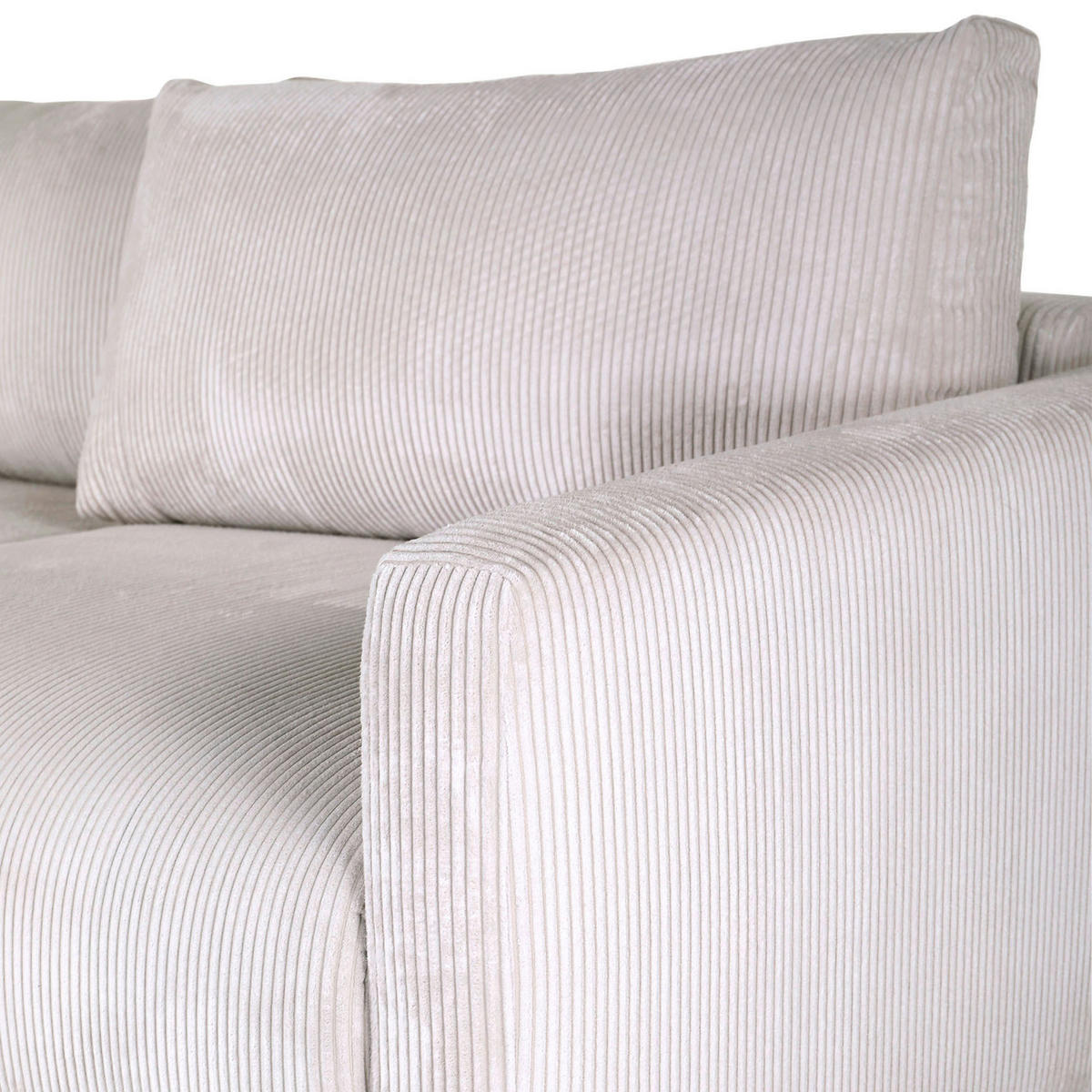 2,5-SEDAČKA, textil, béžová - čierna/béžová, Design, textil/plast (240/70/125cm) - Carryhome