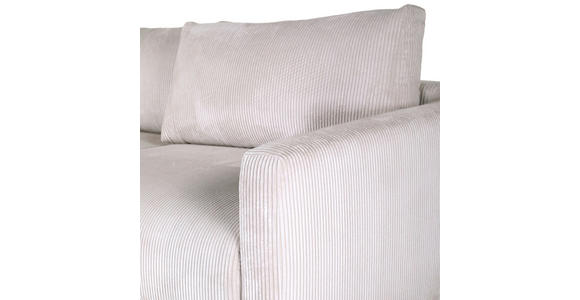 2,5-SITZER in Cord Beige  - Beige/Schwarz, Design, Kunststoff/Textil (240/70/125cm) - Xora