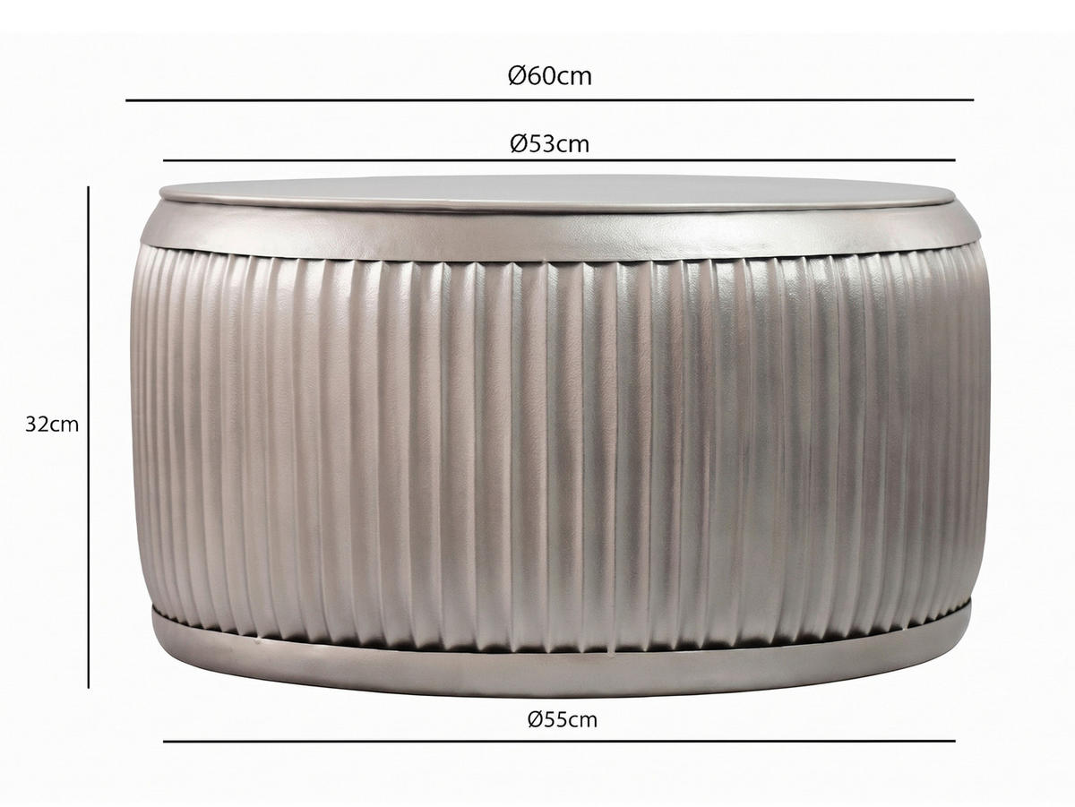 Măsuță De Cafea din metal, 60/60/32 cm   - argintiu, Design, metal (60/60/32cm) - Livetastic
