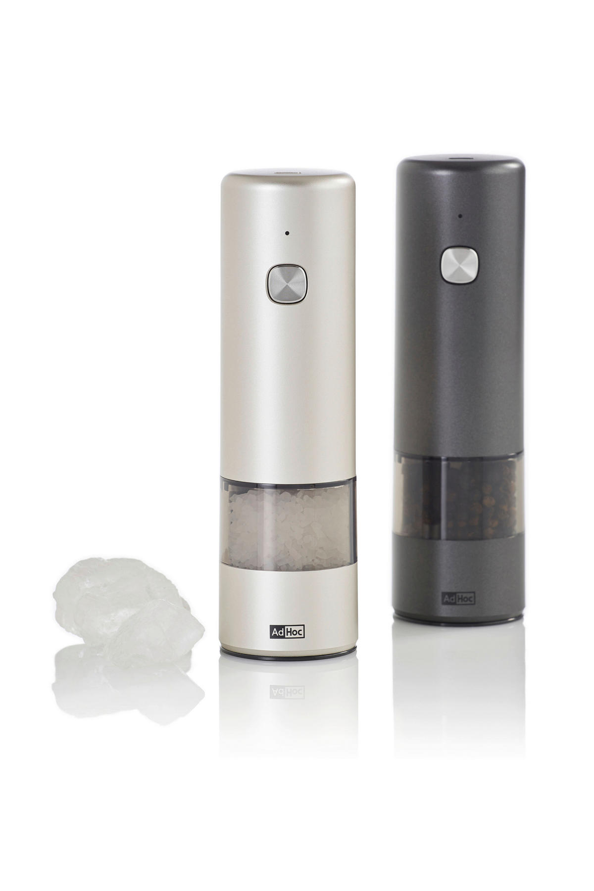 SALZ- UND PFEFFERMÜHLE I MILL  - Dunkelgrau/Hellgrau, Design, Keramik/Kunststoff (5/17cm) - AdHoc