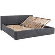 POLSTERBETT Bettkasten, Lattenroste Grau 180/200 cm  - Birkefarben/Buchefarben, Design, Holz/Textil (180/200cm) - Xora